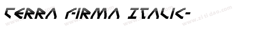 Terra Firma Italic字体转换